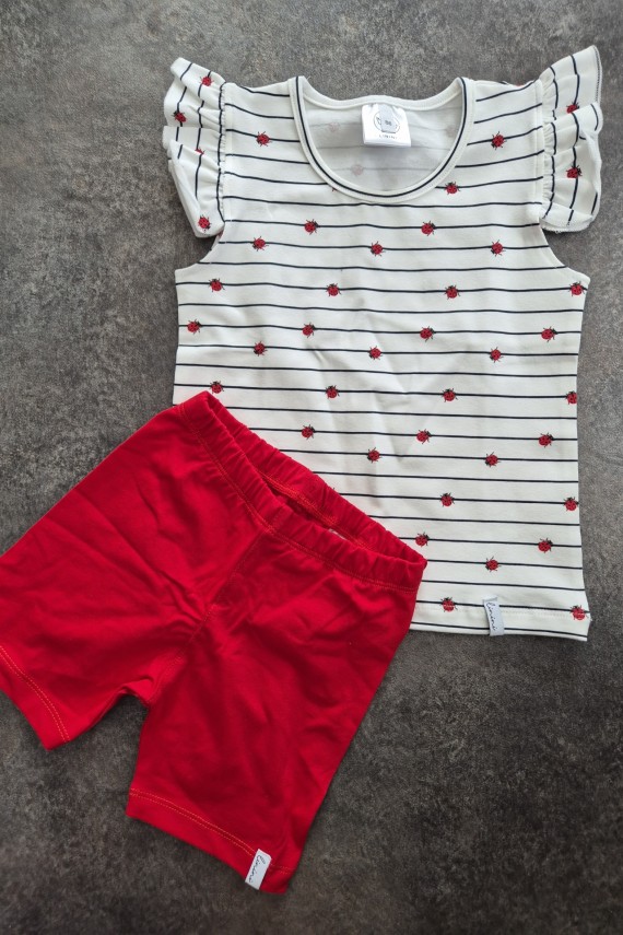 Linini katicás felsős piros szett 