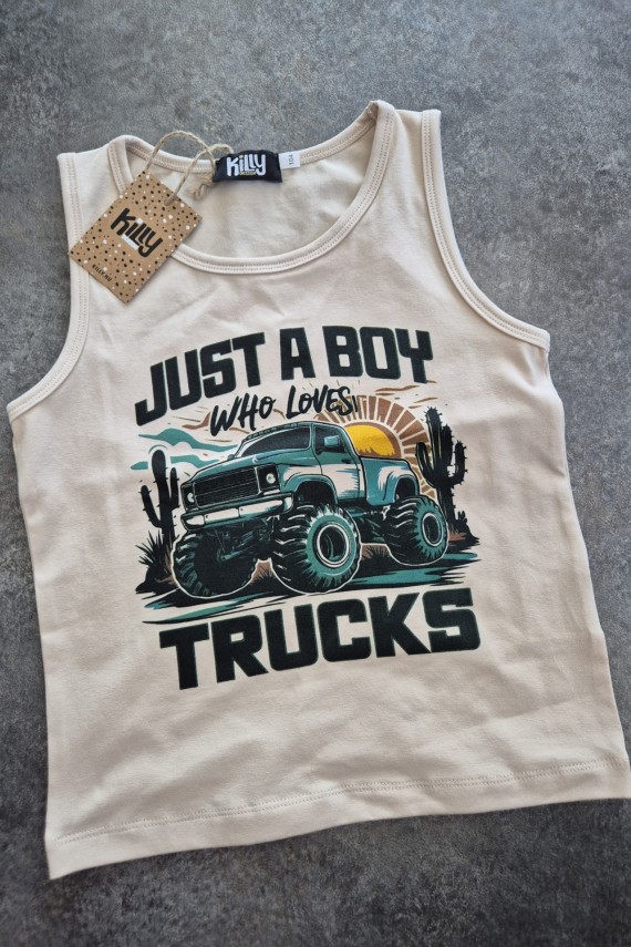 Killy design bézs traktoros trikó 