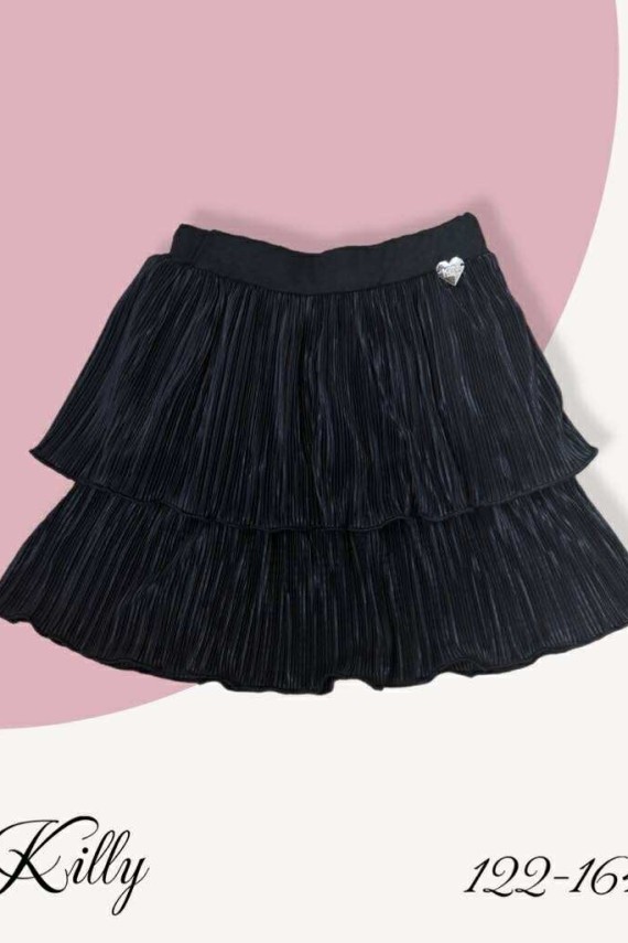 Killy design elegáns plisszés zoknya fekete színben 