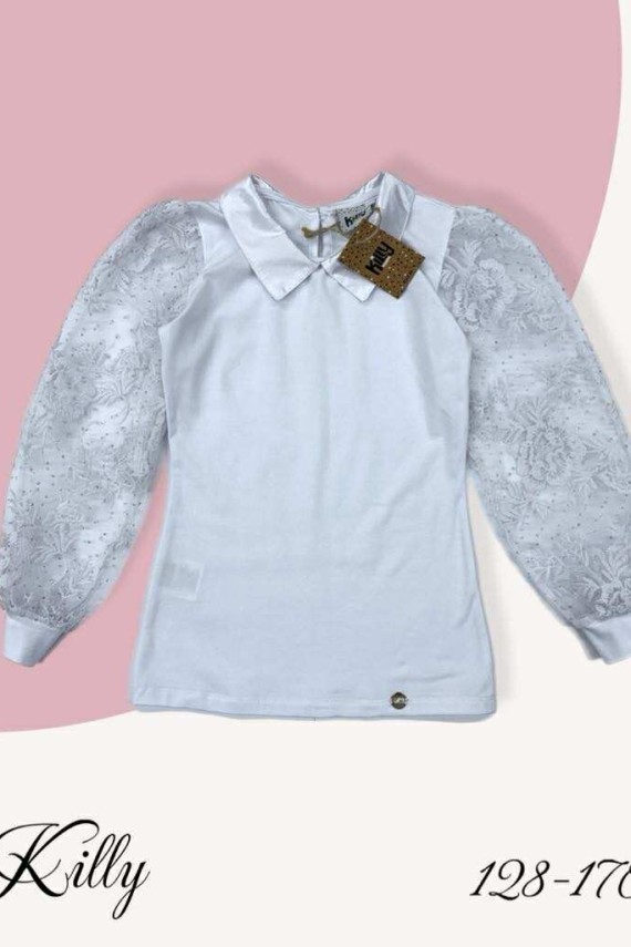 Killy design fehér csinos pamut blúz 