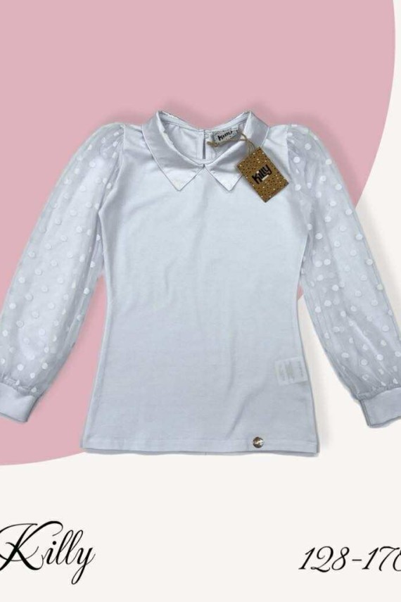 Killy design pöttyös hosszú ujjú pamut blúz 