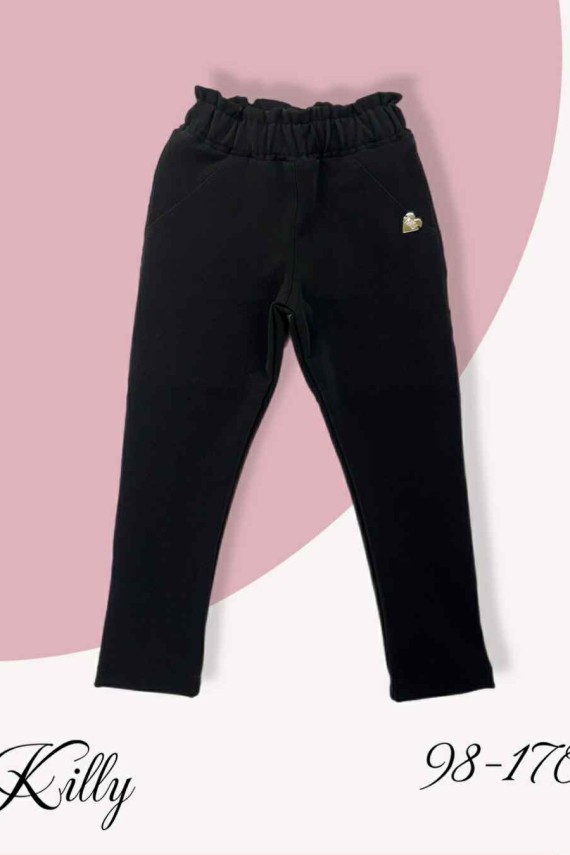 Killy design fodros derekú fekete nadrág ovisoknak 