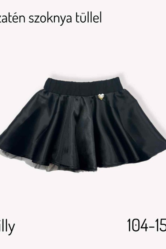Killy design szatén szoknya tüllel 
