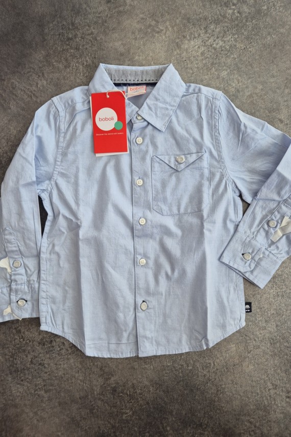 Boboli vászon ing világoskék alkalmi és hétköznapi viseletre is