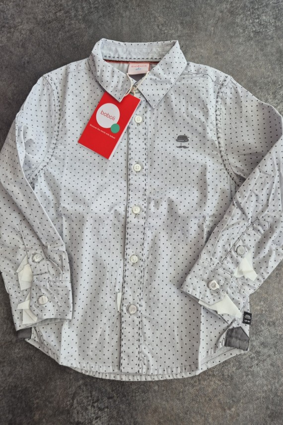 Boboli szürke mintás ing hétköznapi és alkalmi viseletre is