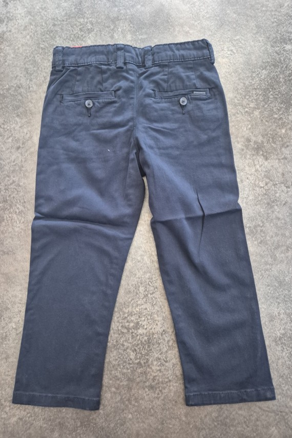 Boboli sötétkék állítható derekú vászon nadrág 