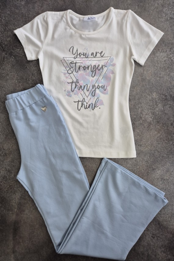 Killy design bőszárú kék nadrágos szett 