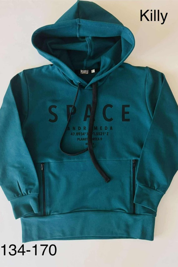 Killy design petrol zöld pulóver 