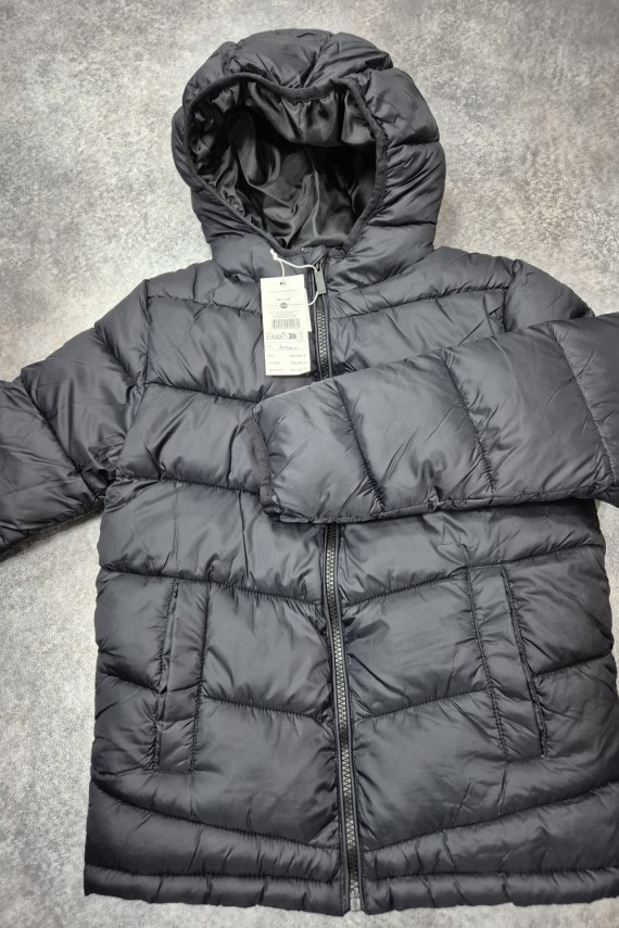 Losan kétoldalas kifordítható szürke-fekete téli fiú kabát 