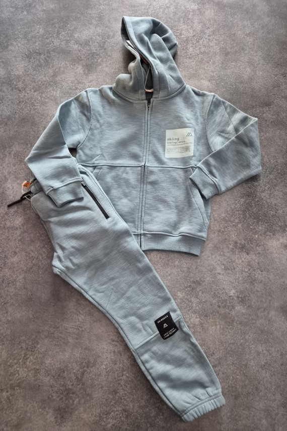 Losan belül bolyhozott meleg szett állítható gumis derekú pamut nadrág kapusznis cipzáras felsővel