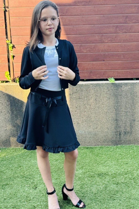 Killy design fekete gombos kabátka ovisoknak 