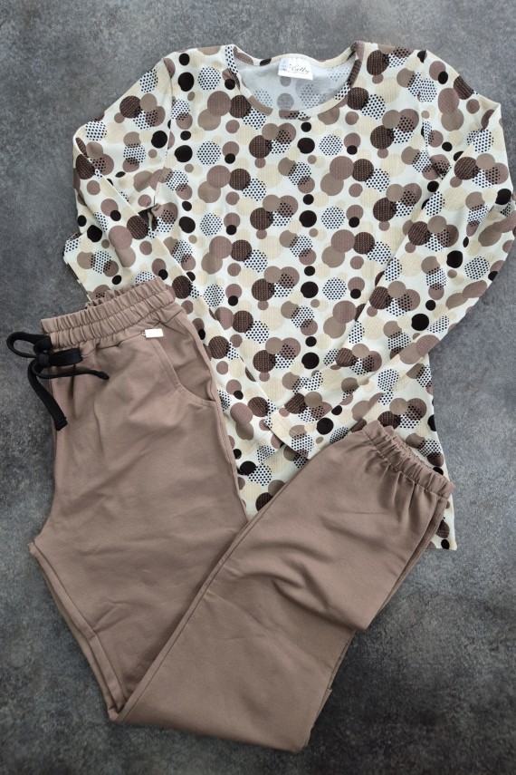 Killy design barna mintás szett 