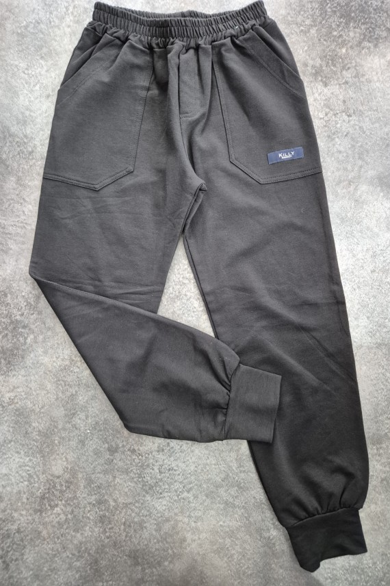 Killy design bővebb fazonú fekete nadrág 