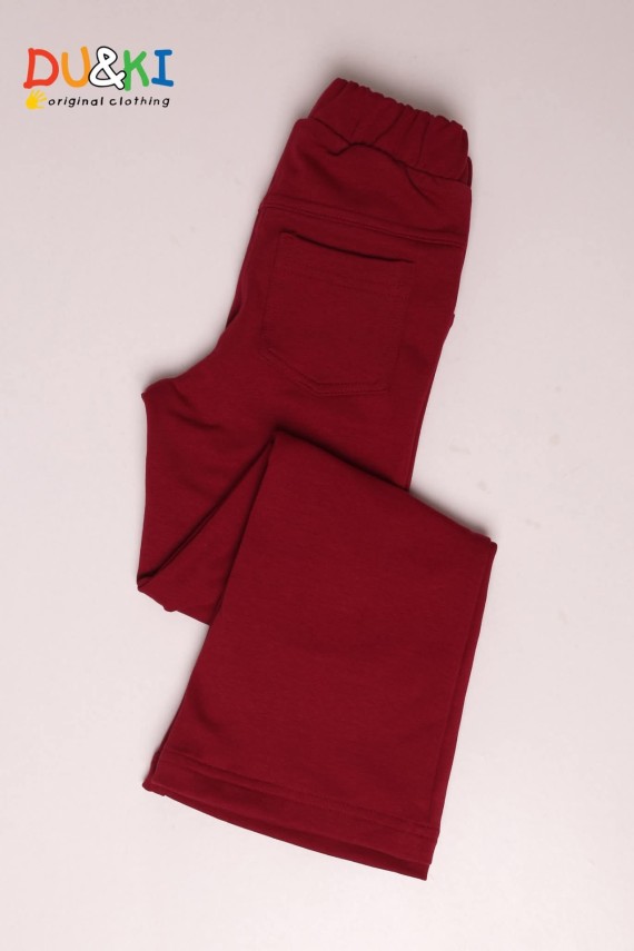 Du&ki Flara lány bolyhos nadrág bordó színben 