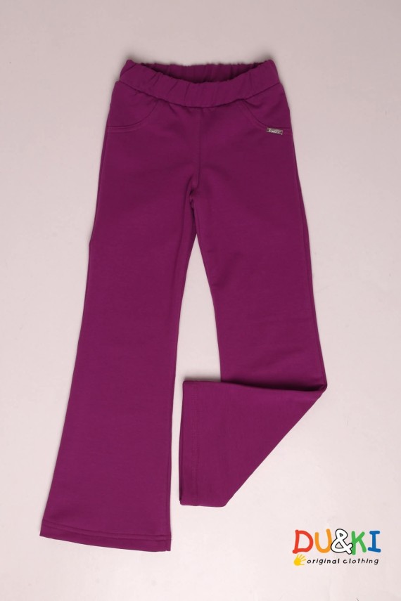 Du&ki Flara  lány bolyhos trapéz nadrág hagymalila színben 