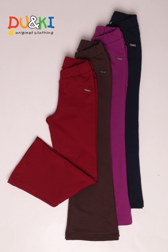 Du&ki Flara  lány bolyhos trapéz nadrág hagymalila színben 