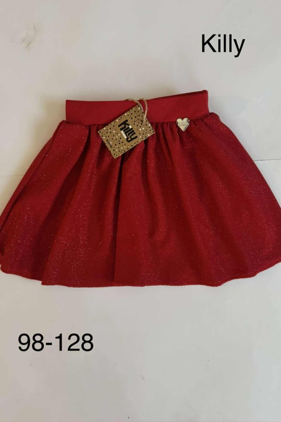 Killy design alkalmi csillogós piros szoknya 