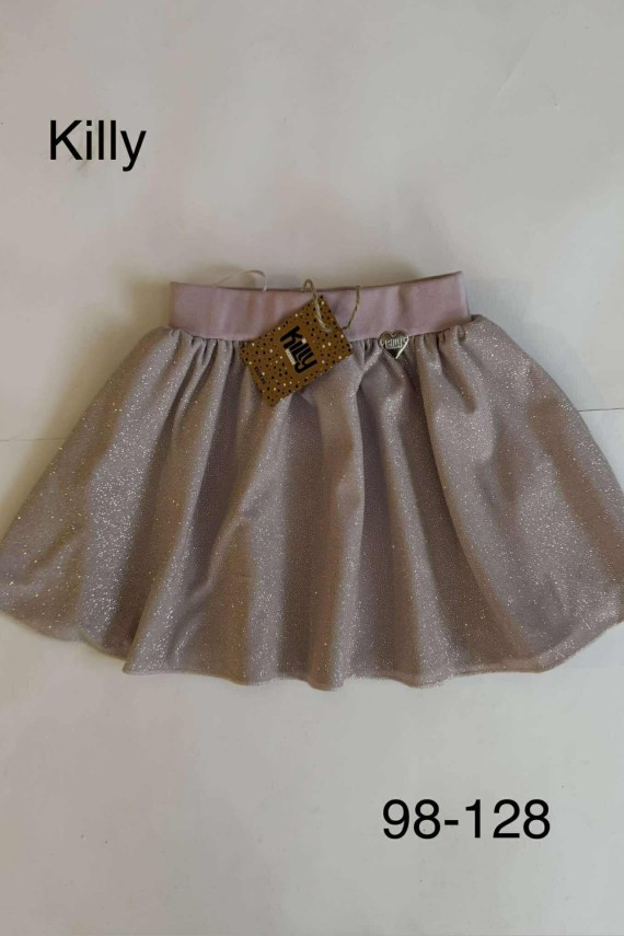 Killy design alkalmi csillogó  szoknya  bézs színben 