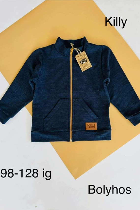 Killy design meleg bolyhozott fiú kardigán 