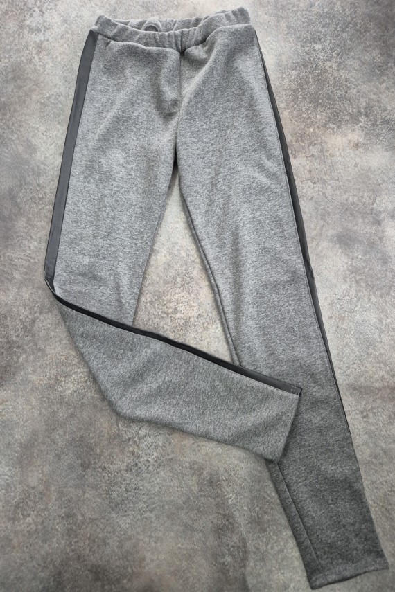 Killy design oldalt bőrbetétes warm, meleg szürke nadrág 