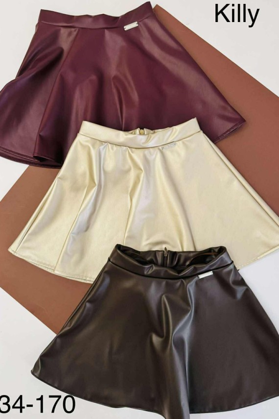 Killy design arany színű bőr szoknya 