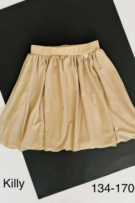 Killy design bézs csillogó nagylány szoknya 