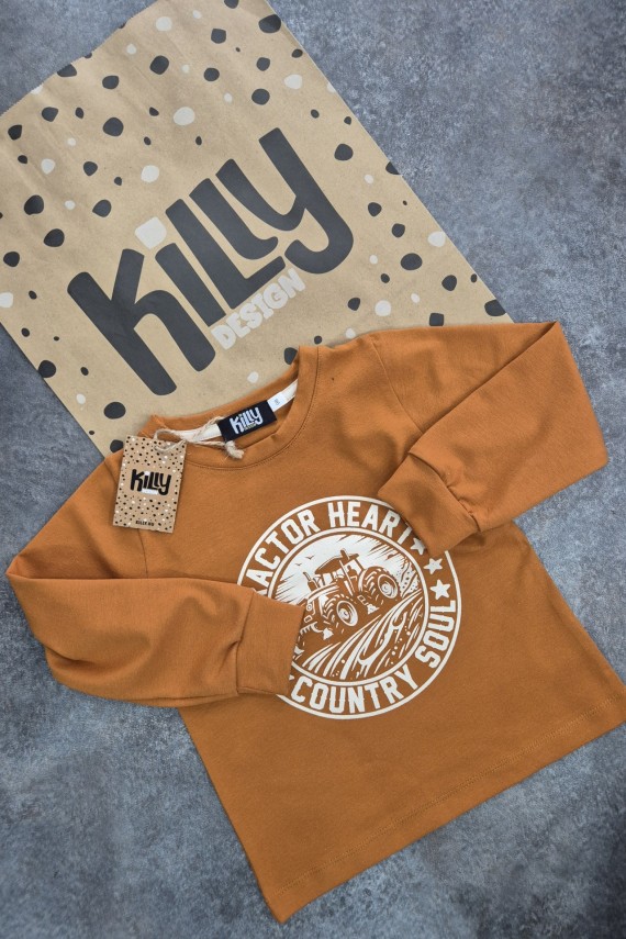 Killy design mustár színű hosszú ujjú felső 