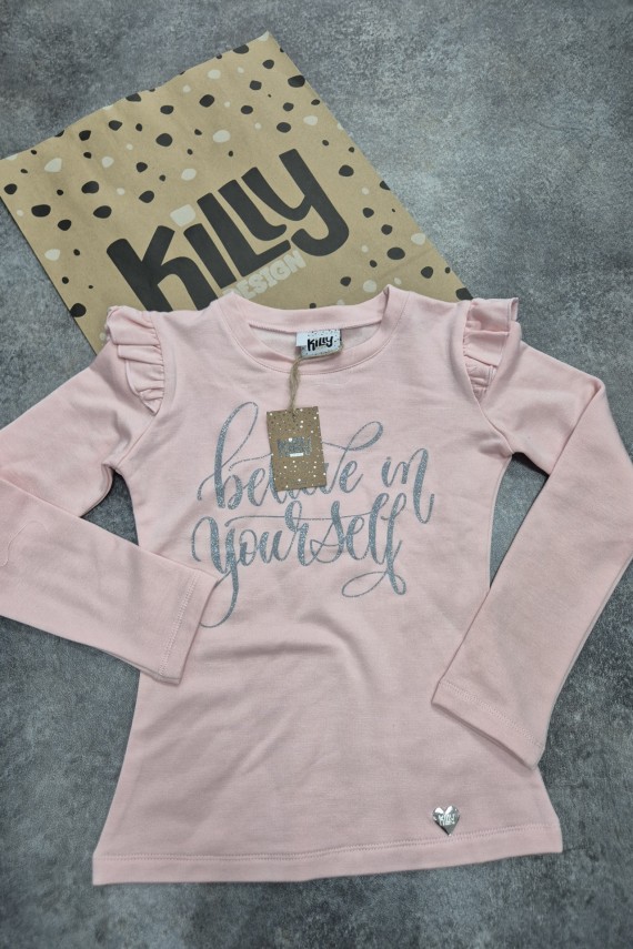 Killy design belül bolyhozott melegebb rózsaszín felső 