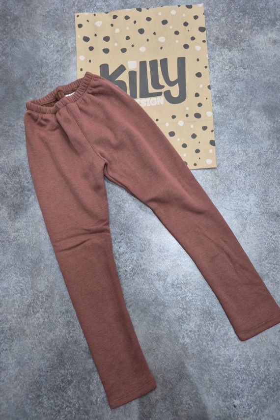 Linini unisex warm belül szőrmés meleg barna nadrág 