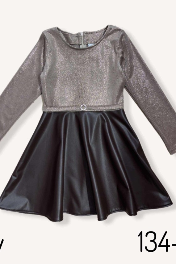 Killy design alkalmi ruha, barna szoknya-bézs felső résszel 