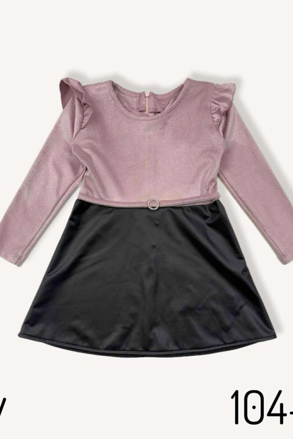 Killy design púder felsős ruha bőr szoknyával kombinálva 