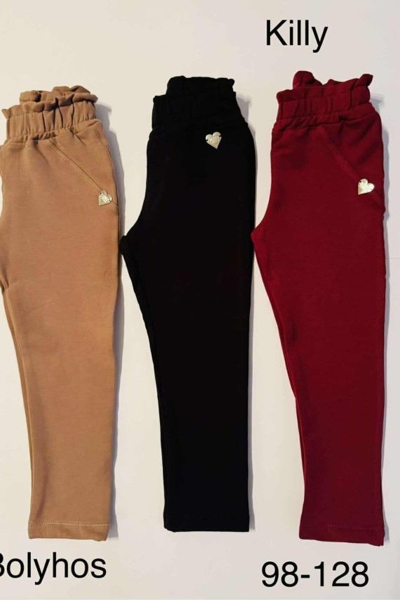 Killy design fekete bolyhozott melegebb nadrág 