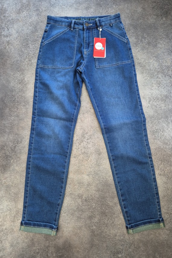 Boboli lezser fazonú farmer nadrág állítható derekú 