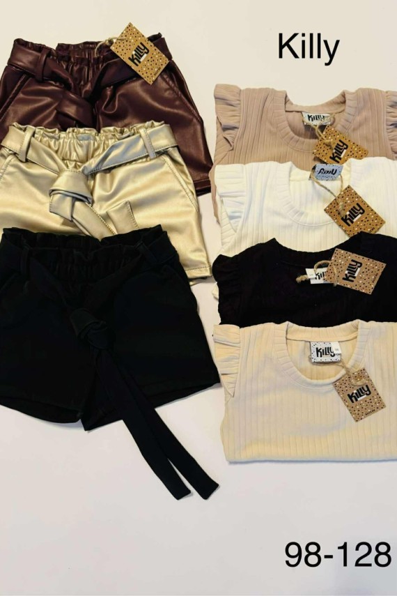 Killy design bőr jellegű short bordó színben ovisoknak 