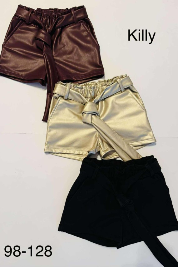 Killy design bőr jellegű short bordó színben ovisoknak 