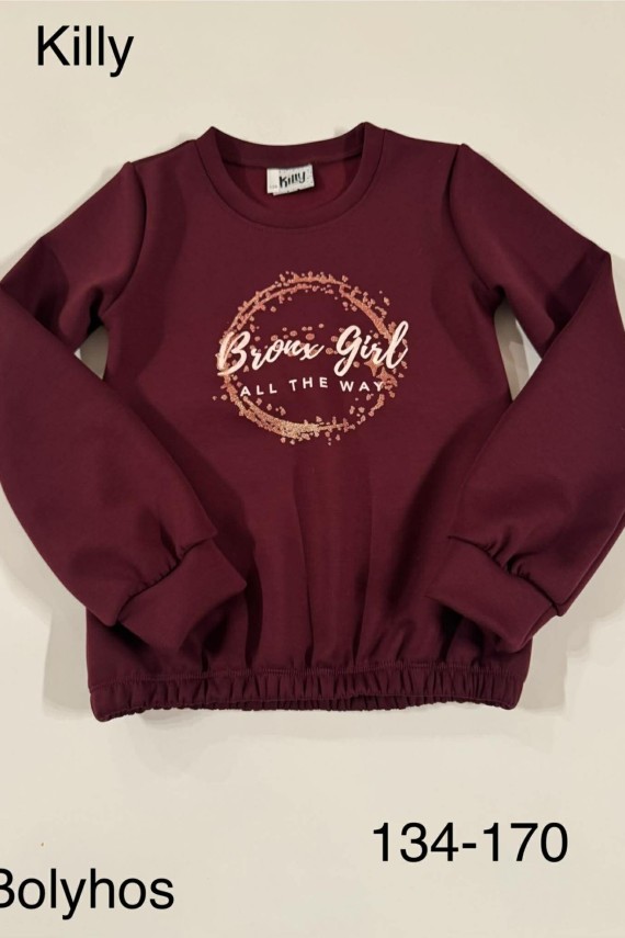 Killy design belül bolyhozott puha meleg  felső bordó színben 