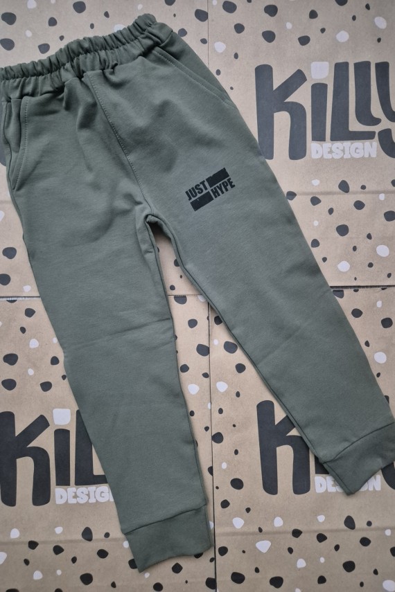 Killy design bolyhozott melegebb khaki színű nadrág 