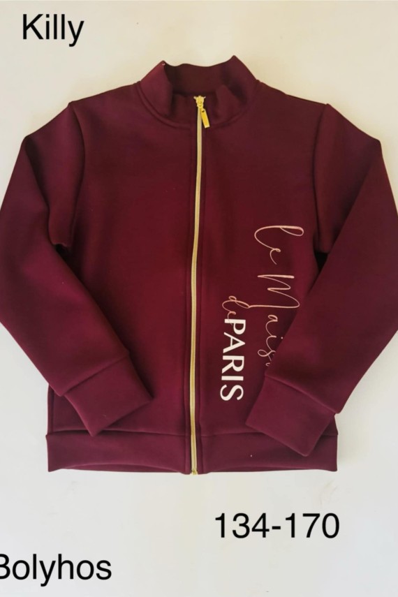 Killy design pihe puha belül bolyhozott meleg bordó kardigán 