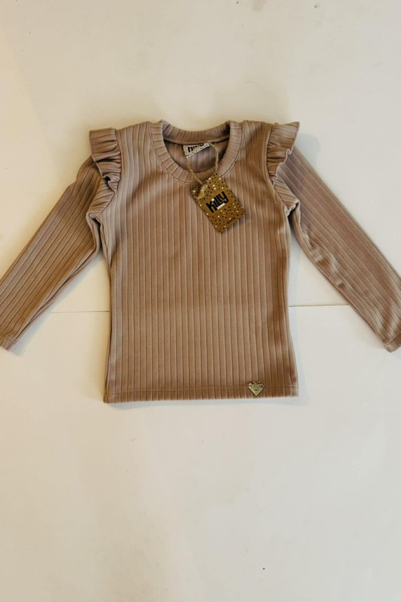 Killy design bordás púder színű felső 