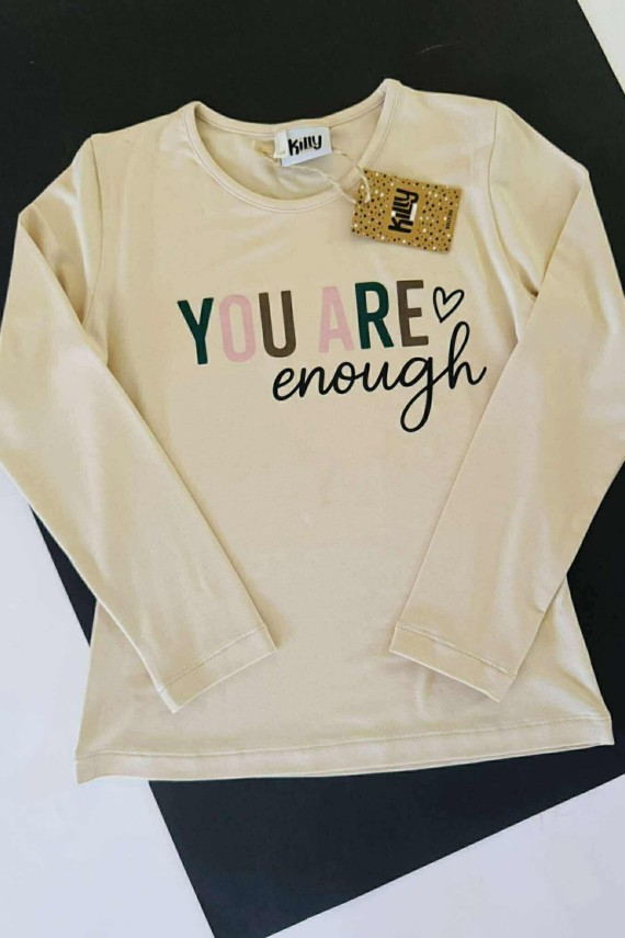 Killy design ekrü színű hosszú ujjú felső 