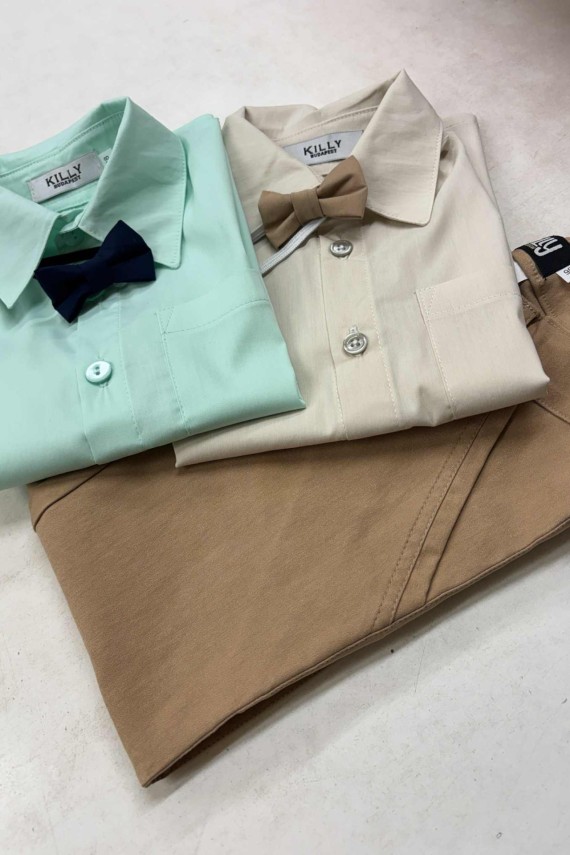 Killy design csinos menta színű alkalmi rövid ujjú ing