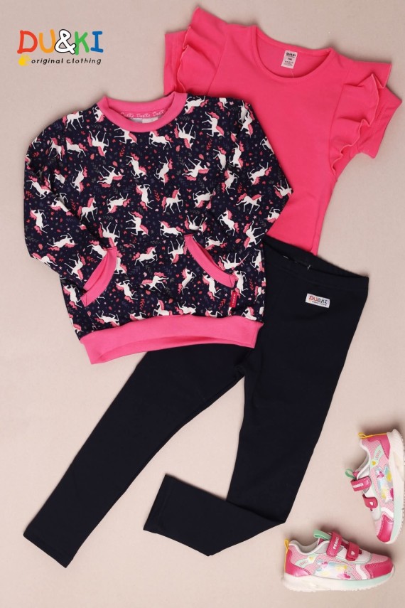 Du&ki LepkeLili póló sötét rózsaszín színben 