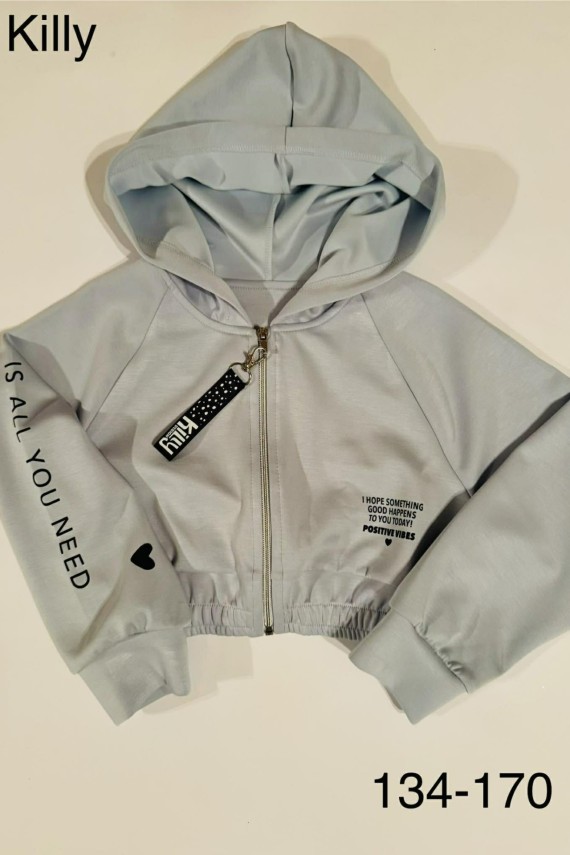 Killy design világoskék rövid fazonú kardigán 