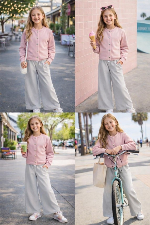 Killy design szürke lezser nadrágos vagány nagy lányos szett 