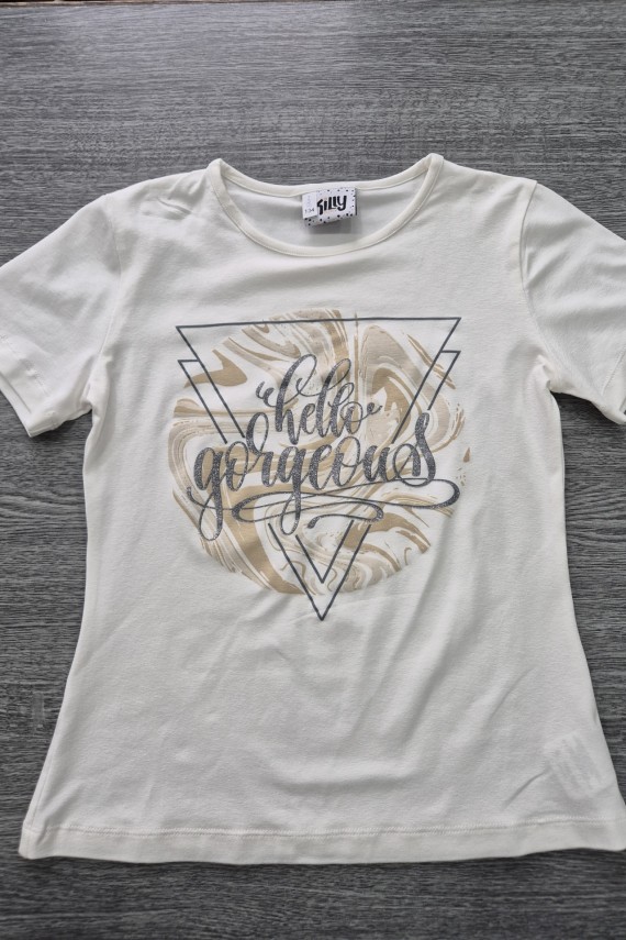 Killy design normál fazonú ekrü póló 