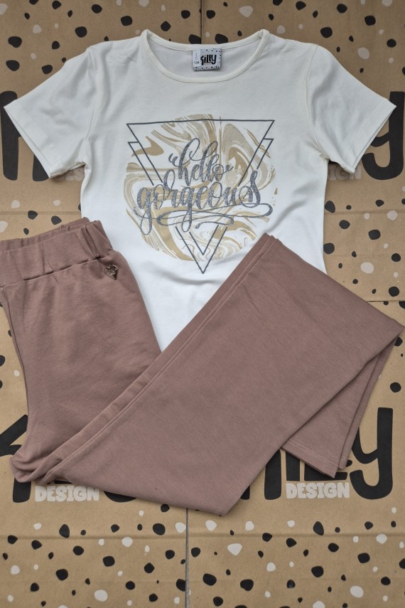 Killy design barna trapéz nadrágos szett 