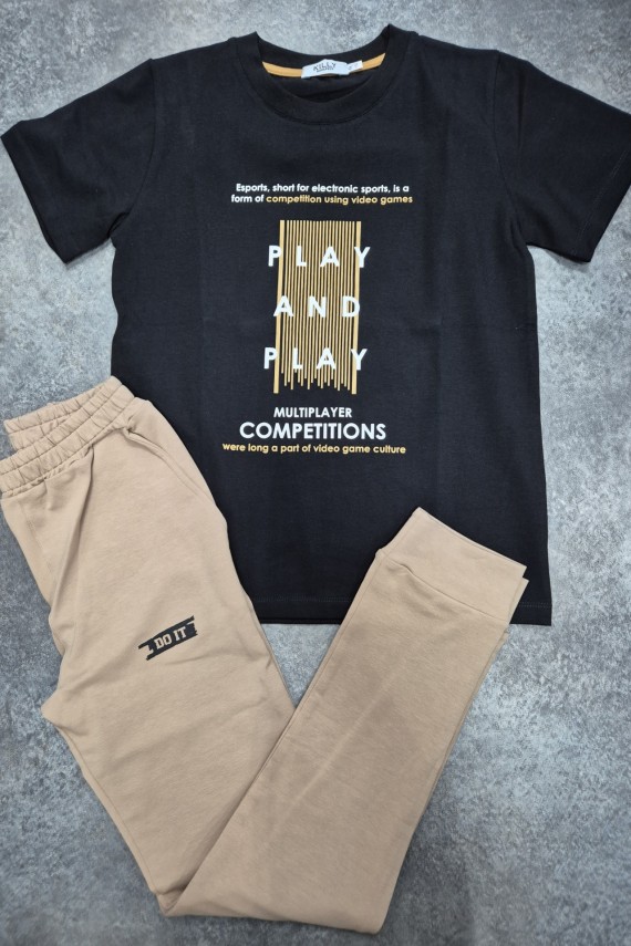 Killy design barna nadrágos fiú szett 