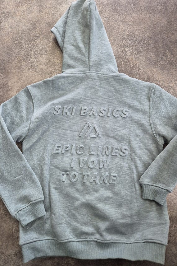 Losan enyhén bolyhozott melegebb pulóver,  hátán 3d írással 