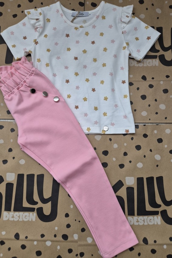 Killy design rózsaszín gombos nadrágos szett 