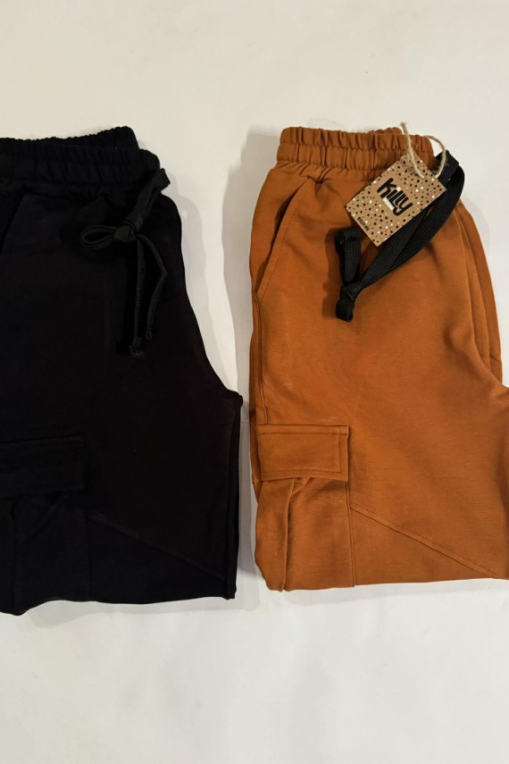 Killy design tégla színű zsebes lezser fazonú nadrág 